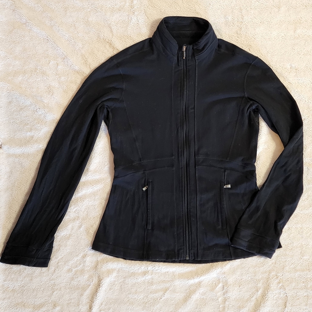 Lululemon. Black Zip-up Athletic Jacket. Size 10.